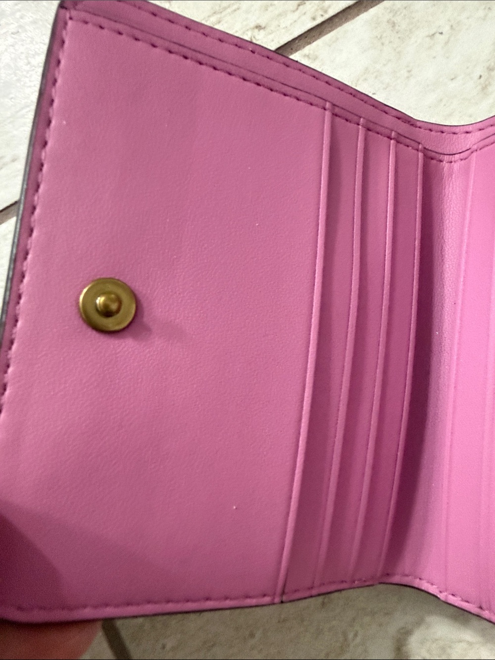 Coach Pebbled Leather Zip Wallet in Fuchsia Pink..NWT.. - Picture 5 of 7